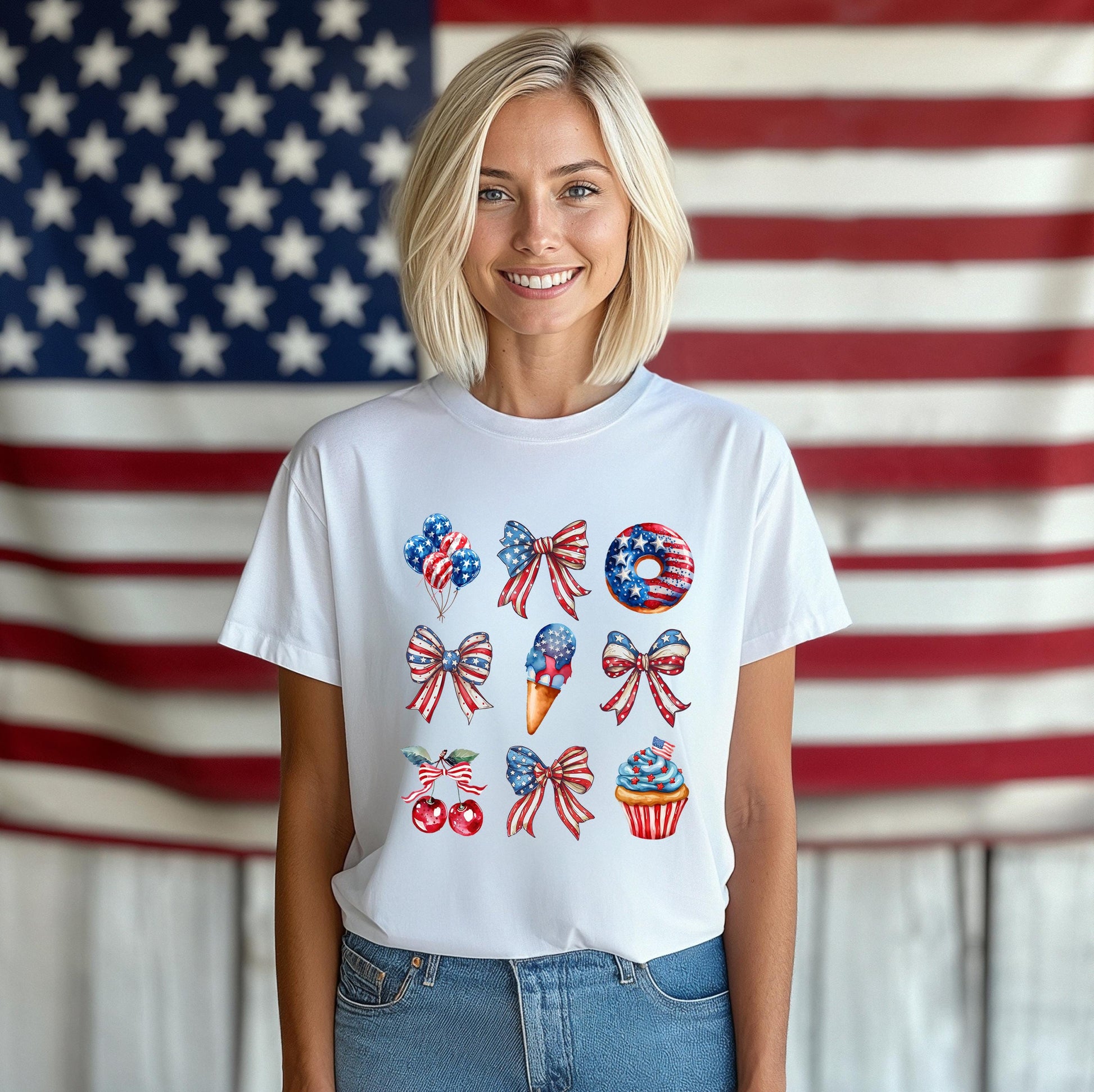 July 4th Coquette Design SVG and PNG, 4th of July SVG, Independence Day, Patriotic Svg, Fourth of July Shirt, Svg Files For Cricut