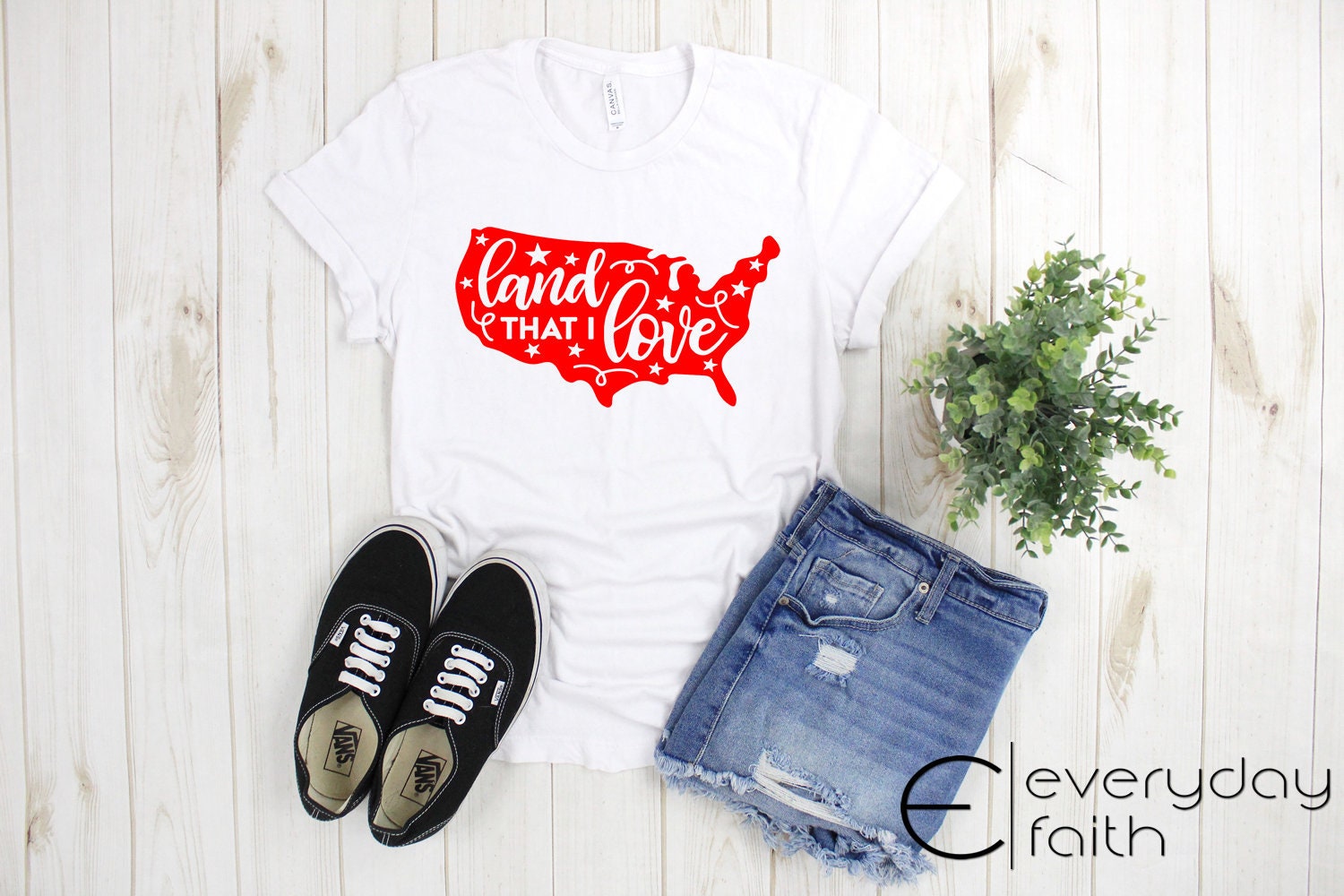 America; Land that I Love; July 4th; Independence Day; Fourth of July; Summer Shirt