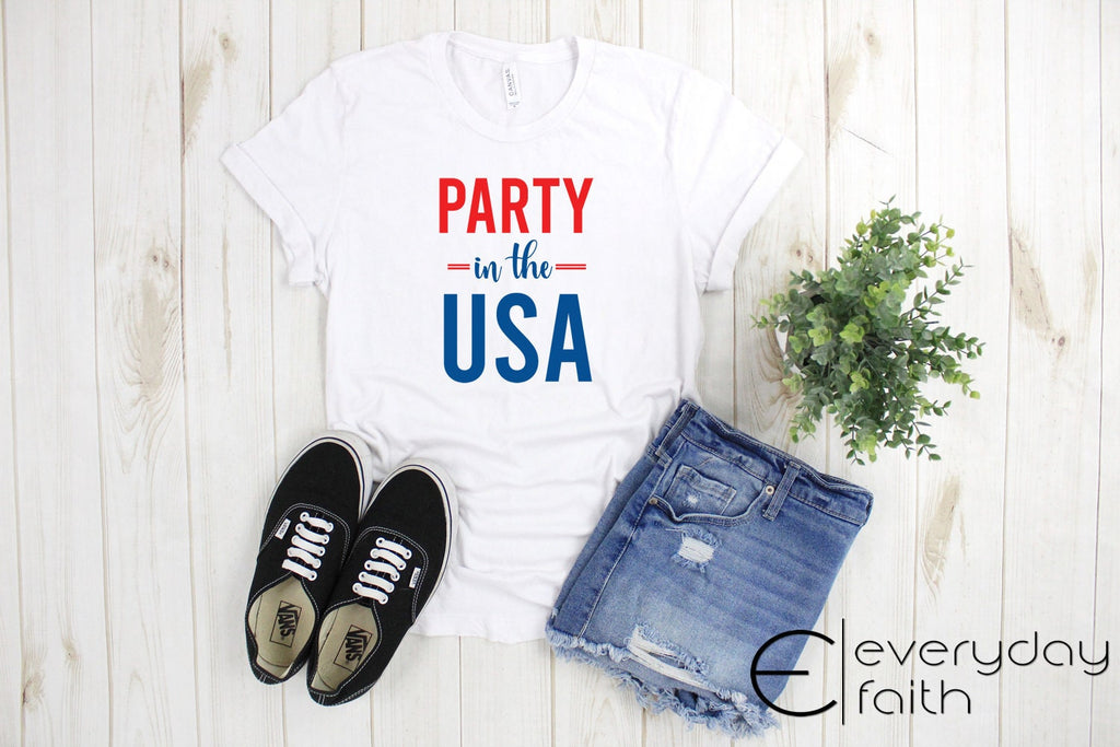 Party in the USA; USA; States; July 4th; Independence Day; Fourth of July; Summer Shirt